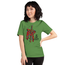 Load image into Gallery viewer, Be The Light Cross and Lights Unisex t-shirt
