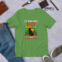 Load image into Gallery viewer, I Run On Beer and Christmas Cheer Unisex t-shirt
