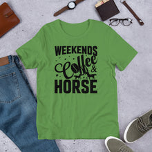 Load image into Gallery viewer, Weekends Coffee &amp; Horse Unisex t-shirt
