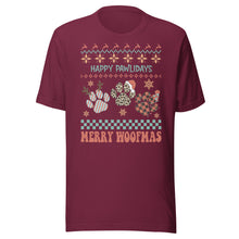 Load image into Gallery viewer, Happy Pawlidays Unisex t-shirt
