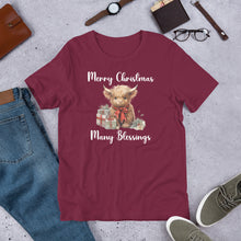Load image into Gallery viewer, Merry Christmas Many Blessings Unisex t-shirt

