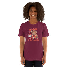Load image into Gallery viewer, Love Is The Greatest Gift (highland cow) Unisex t-shirt
