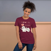 Load image into Gallery viewer, I Woof You The Most Unisex t-shirt
