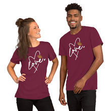 Load image into Gallery viewer, Love Heart Football Unisex t-shirt
