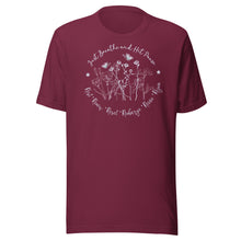 Load image into Gallery viewer, Breathe and Hit Pause (dark colors) Unisex t-shirt
