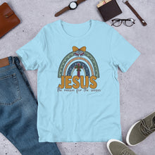 Load image into Gallery viewer, Jesus is the Reason for the Season Rainbow Unisex t-shirt
