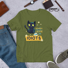 Load image into Gallery viewer, I’m Intolerant to Lactose and Idiots (cat) Unisex t-shirt
