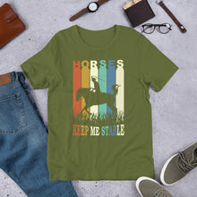 Load image into Gallery viewer, Horses Keep Me Stable Unisex t-shirt
