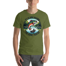 Load image into Gallery viewer, If I’ve Gone Missing, I’ve Gone Fishing Unisex t-shirt
