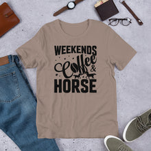 Load image into Gallery viewer, Weekends Coffee &amp; Horse Unisex t-shirt
