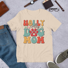 Load image into Gallery viewer, Holly Jolly Dog Mom Unisex t-shirt
