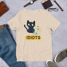 Load image into Gallery viewer, I’m Intolerant to Lactose and Idiots (cat) Unisex t-shirt
