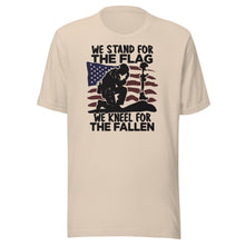 Load image into Gallery viewer, We Stand For The Flag We Kneel For The Fallen Unisex t-shirt
