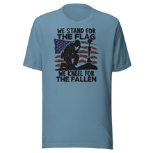 Load image into Gallery viewer, We Stand For The Flag We Kneel For The Fallen Unisex t-shirt

