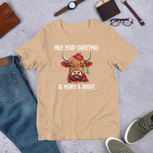 Load image into Gallery viewer, May Your Christmas Be Merry &amp; Bright Unisex t-shirt
