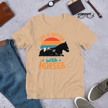 Load image into Gallery viewer, Life Is Better With Horses Unisex t-shirt
