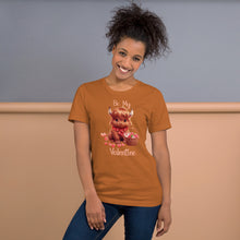 Load image into Gallery viewer, Be My Valentine Highland Cow Unisex t-shirt
