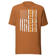 Load image into Gallery viewer, 2024 Solar Eclipse Vertical Flag Unisex t-shirt
