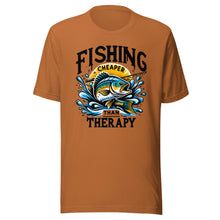 Load image into Gallery viewer, Fishing Cheaper Than Therapy Unisex t-shirt
