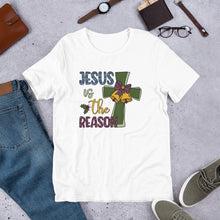 Load image into Gallery viewer, Jesus is the Reason Cross Unisex t-shirt
