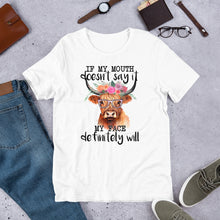 Load image into Gallery viewer, If My Mouth Doesn’t Say It (Cow) Unisex t-shirt
