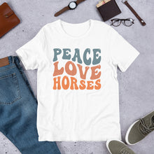 Load image into Gallery viewer, Peace Love Horses Unisex t-shirt
