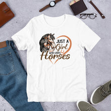 Load image into Gallery viewer, Just A Girl Who Loves Horses Unisex t-shirt
