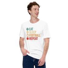 Load image into Gallery viewer, Eat Sleep Football Repeat Unisex t-shirt
