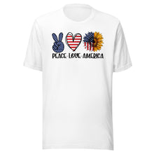 Load image into Gallery viewer, Peace Love America Unisex t-shirt
