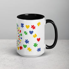 Load image into Gallery viewer, Autism Sunflower Mug with Color Inside
