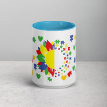 Load image into Gallery viewer, Autism Sunflower Mug with Color Inside
