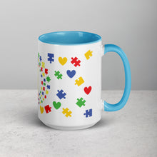 Load image into Gallery viewer, Autism Sunflower Mug with Color Inside
