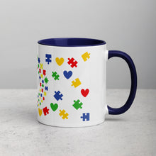 Load image into Gallery viewer, Autism Sunflower Mug with Color Inside
