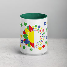 Load image into Gallery viewer, Autism Sunflower Mug with Color Inside
