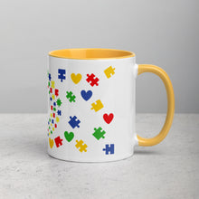 Load image into Gallery viewer, Autism Sunflower Mug with Color Inside
