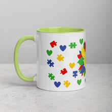 Load image into Gallery viewer, Autism Sunflower Mug with Color Inside

