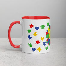 Load image into Gallery viewer, Autism Sunflower Mug with Color Inside
