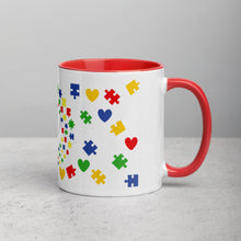 Load image into Gallery viewer, Autism Sunflower Mug with Color Inside
