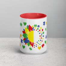 Load image into Gallery viewer, Autism Sunflower Mug with Color Inside
