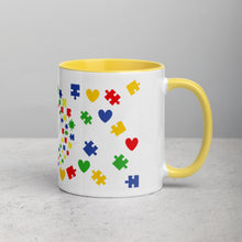 Load image into Gallery viewer, Autism Sunflower Mug with Color Inside
