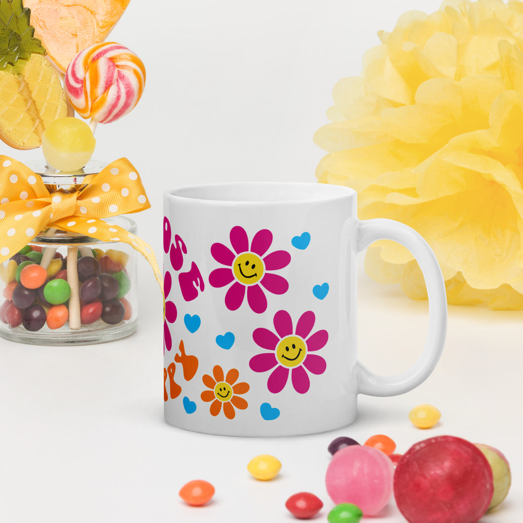 Choose Happy White glossy mug