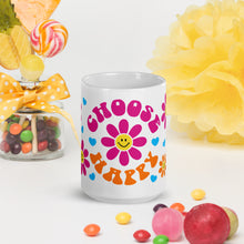 Load image into Gallery viewer, Choose Happy White glossy mug
