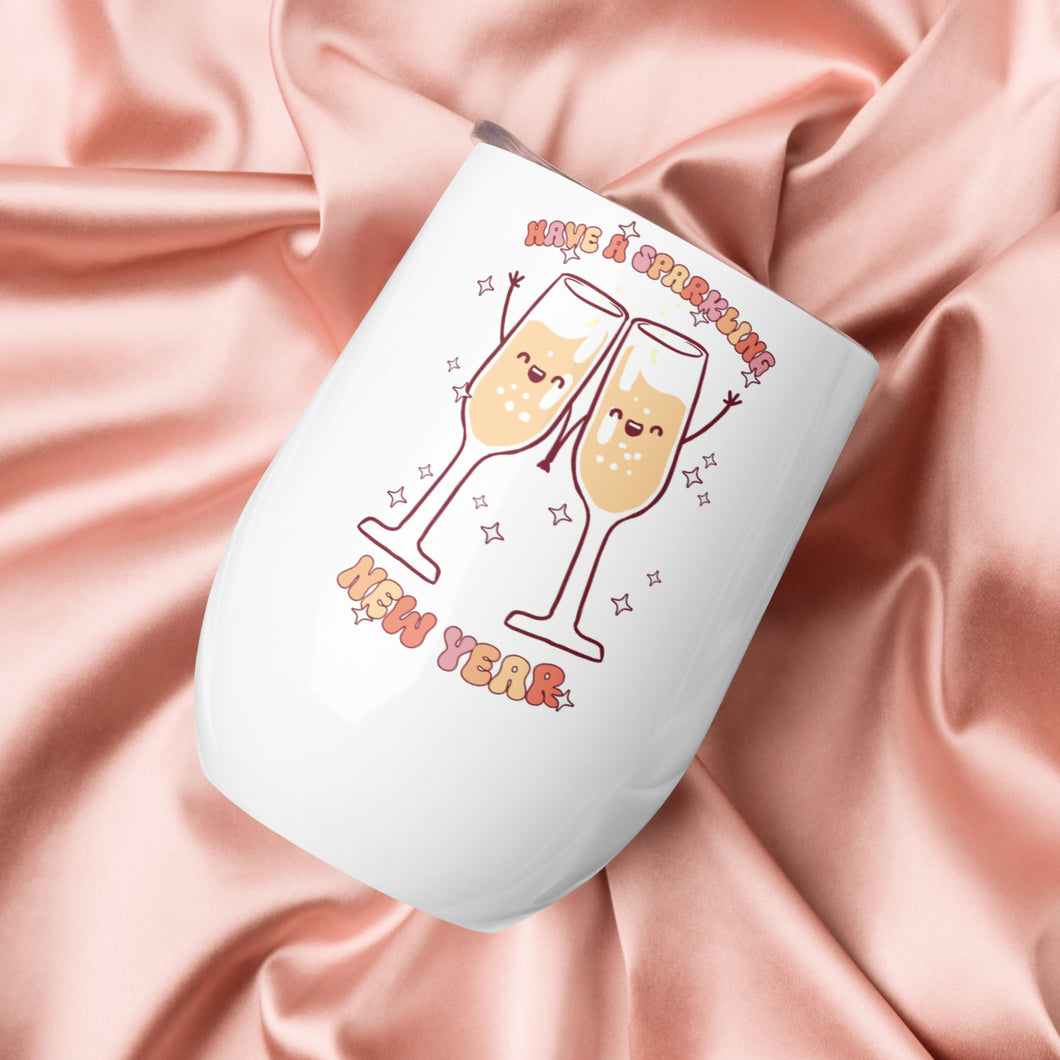Have a Sparkling New Year Wine tumbler