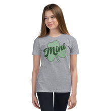 Load image into Gallery viewer, Mini Checkered Shamrock Youth Short Sleeve T-Shirt
