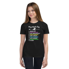 Load image into Gallery viewer, Horses Tee - My Perfect Day Ride Horses Youth Short Sleeve T-Shirt
