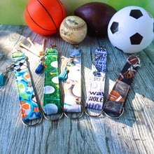 Load image into Gallery viewer, Charmable Wristlet Keychains - Sports Collection
