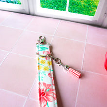 Load image into Gallery viewer, Charmable Wristlet Keychain - Hibiscus Flowers
