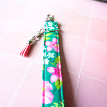 Load image into Gallery viewer, Charmable Wristlet Keychain - Hibiscus Flowers

