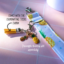 Load image into Gallery viewer, Charmable Wristlet Keychain - Pineapple Paradise
